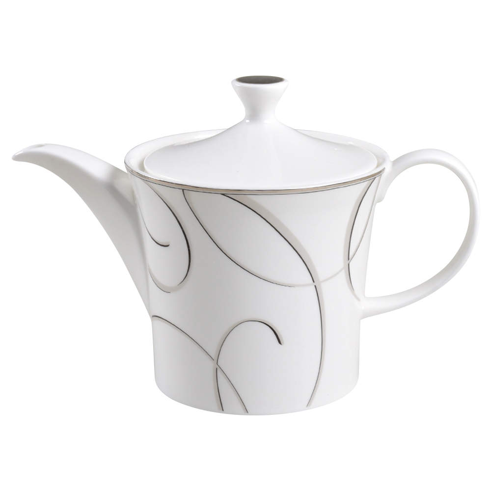 Elegant Swirl Tea/Coffee Pot & Lid by Nikko-1