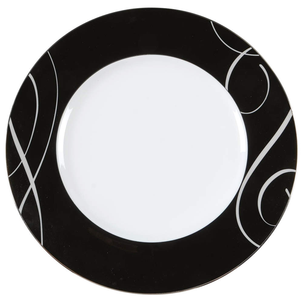 Elegant Swirl Accent Luncheon Plate by Nikko-1