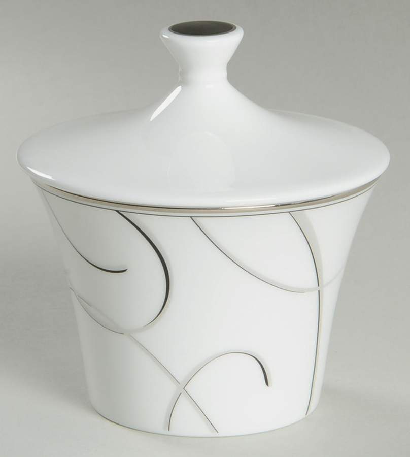 Elegant Swirl Sugar Bowl & Lid by Nikko-1