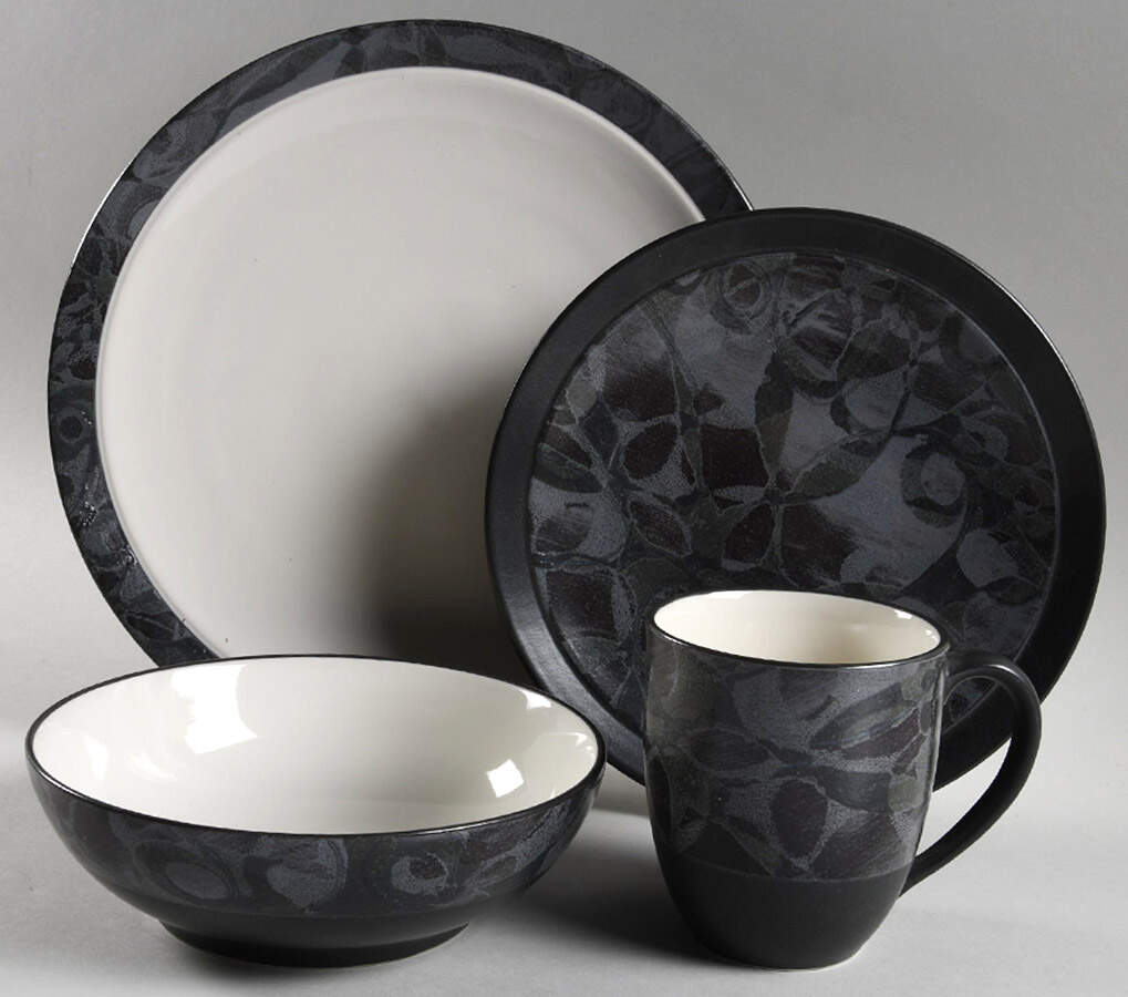 Elements Onyx 4 Piece Place Setting by Noritake-1