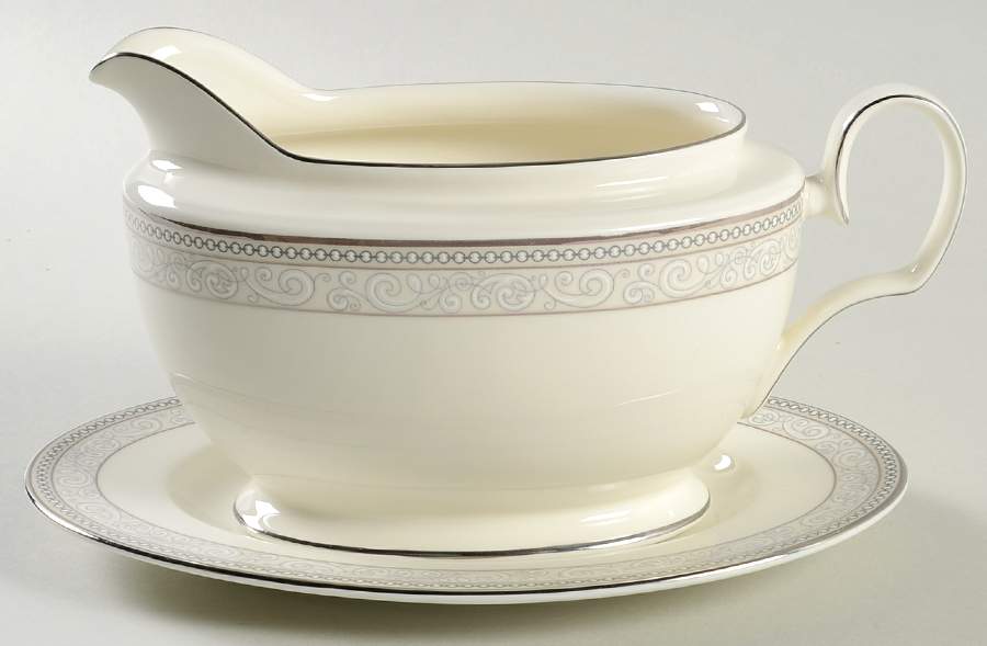 Cirque Gravy Boat & Underplate by Noritake-1