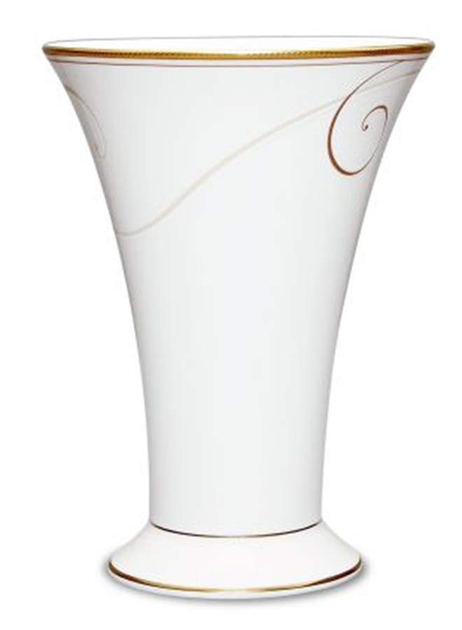 Golden Wave 6" Fluted Vase by Noritake-1