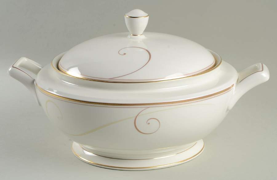 Golden Wave Round Covered Vegetable by Noritake-1