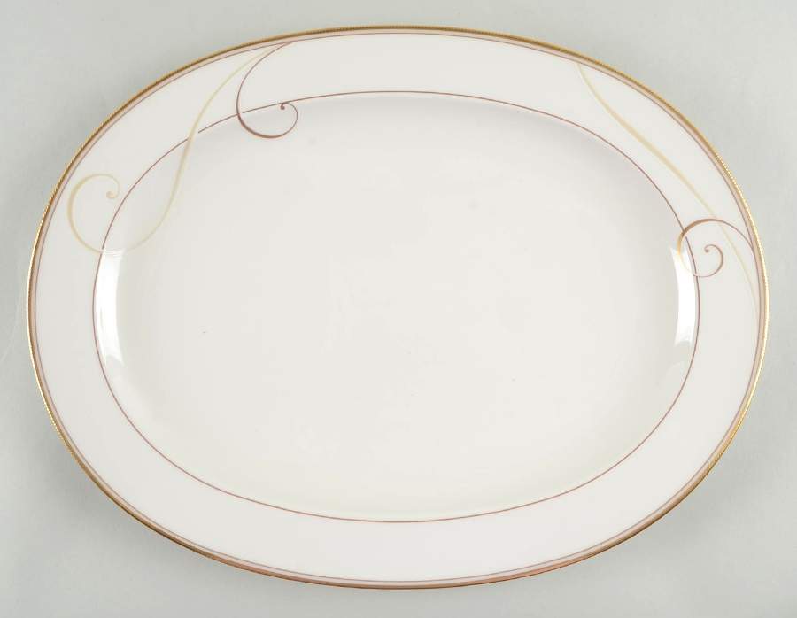 Golden Wave 14" Oval Serving Platter by Noritake-1