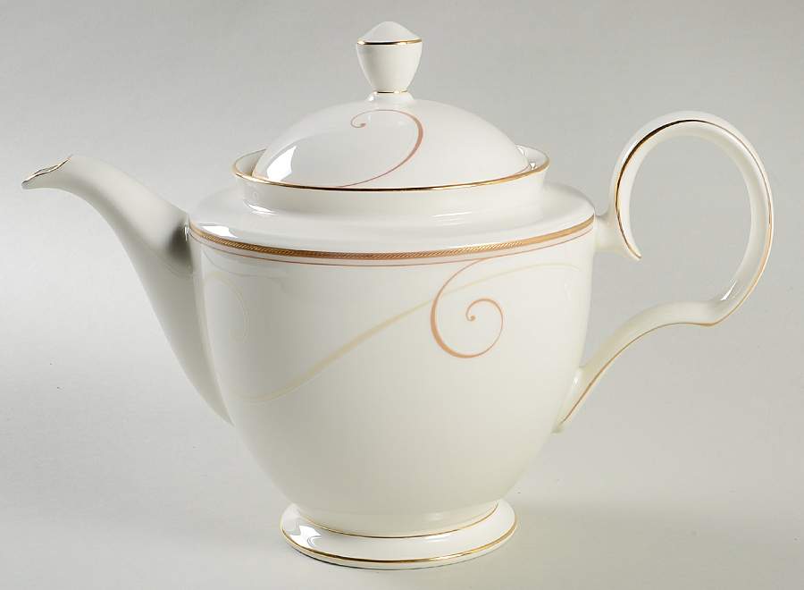 Golden Wave Tea/Coffee Pot & Lid by Noritake-1