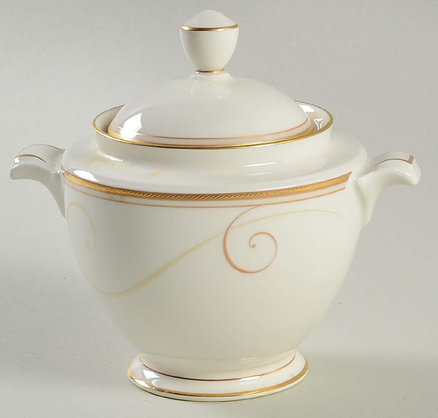 Golden Wave Sugar Bowl & Lid by Noritake-1