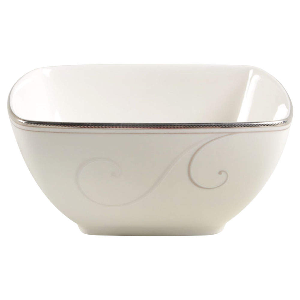 Platinum Wave 5" Square Vegetable Bowl by Noritake-1
