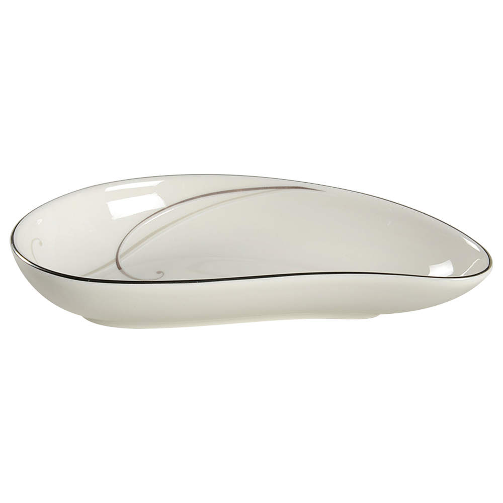 Platinum Wave 6" Teardrop Bowl by Noritake-1