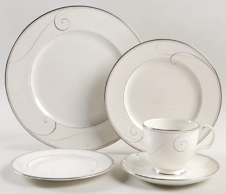 Platinum Wave 40 Piece Estate Set by Noritake-1
