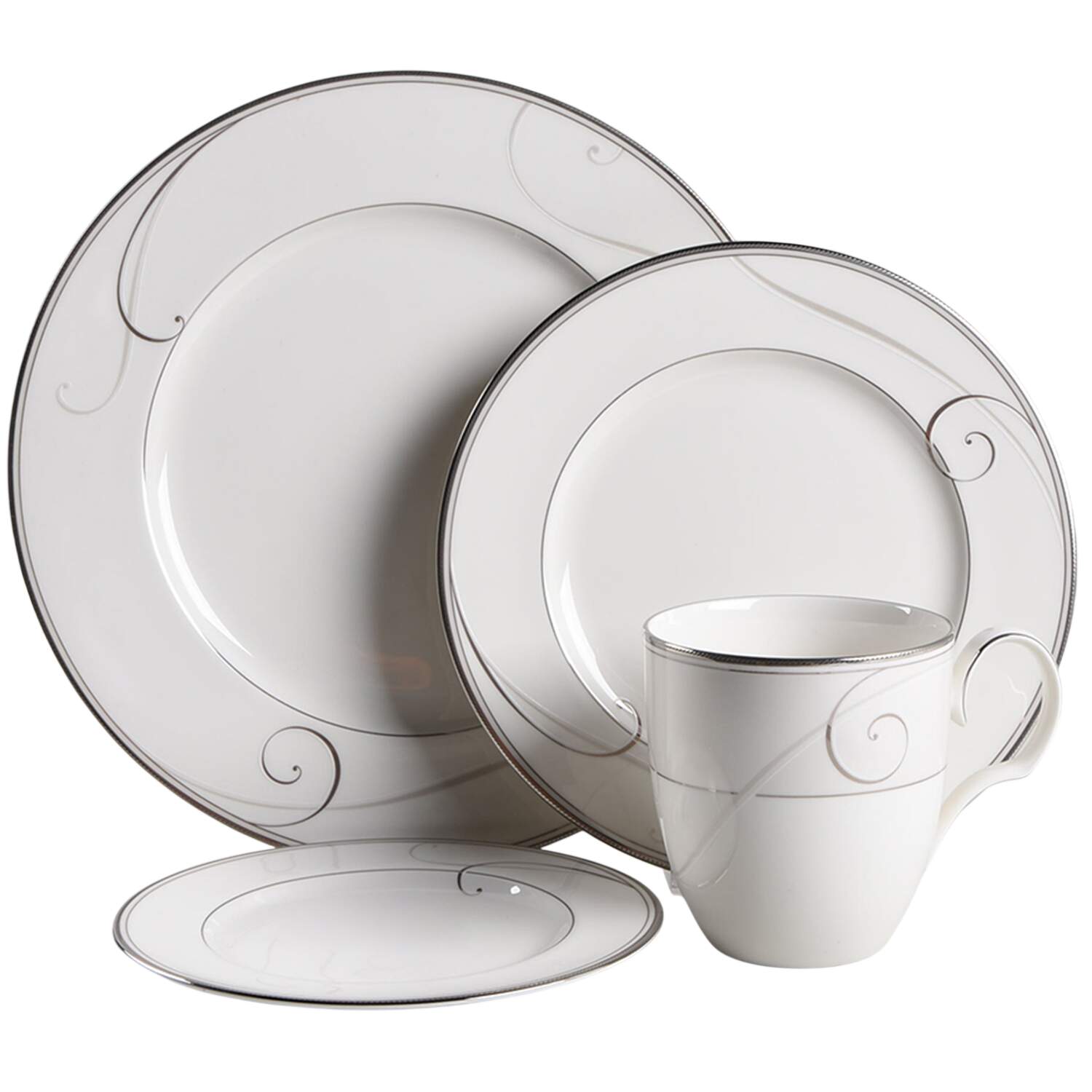 Platinum Wave 32 Piece Estate Set by Noritake-1