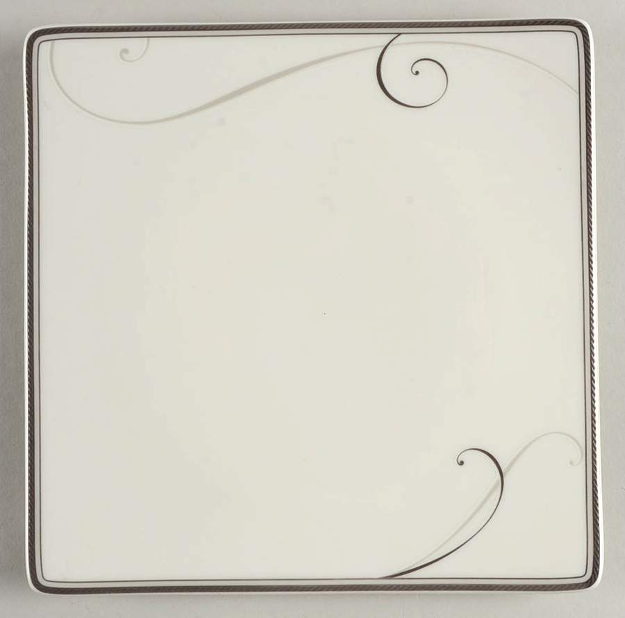 Platinum Wave 8" Square Plate by Noritake-1
