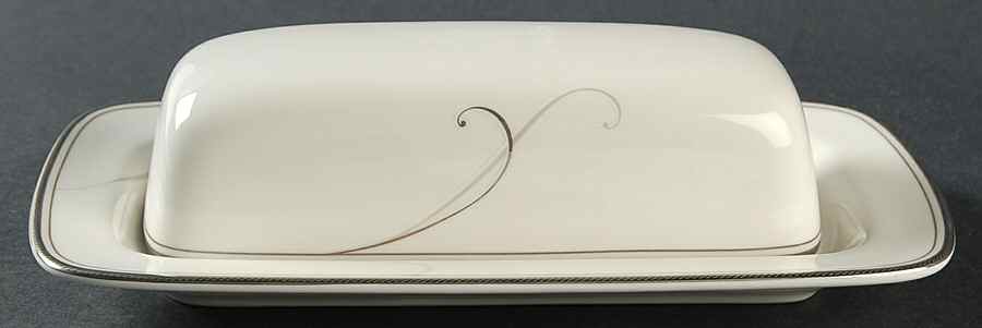 Platinum Wave 1/4 Lb Covered Butter by Noritake-1