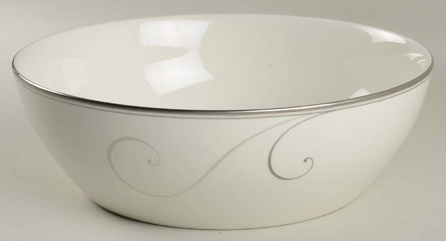 Platinum Wave 10" Round Vegetable Bowl by Noritake-1