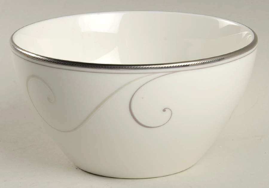 Platinum Wave Rice Bowl by Noritake-1