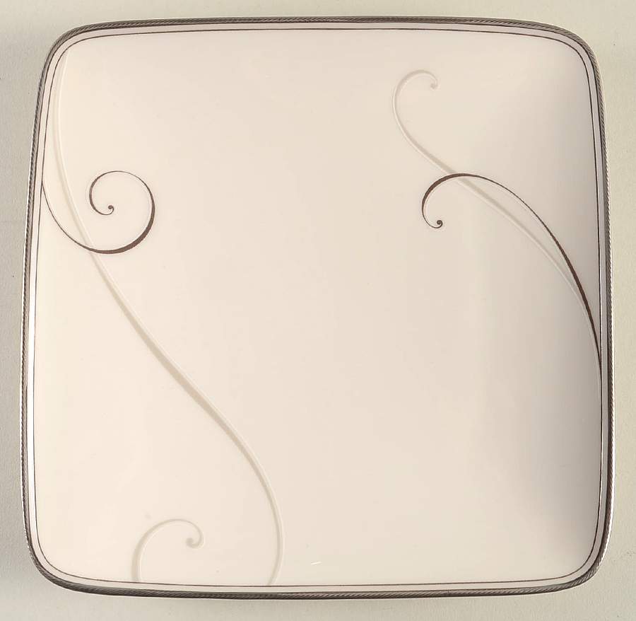 Platinum Wave 7" Square Plate by Noritake-1