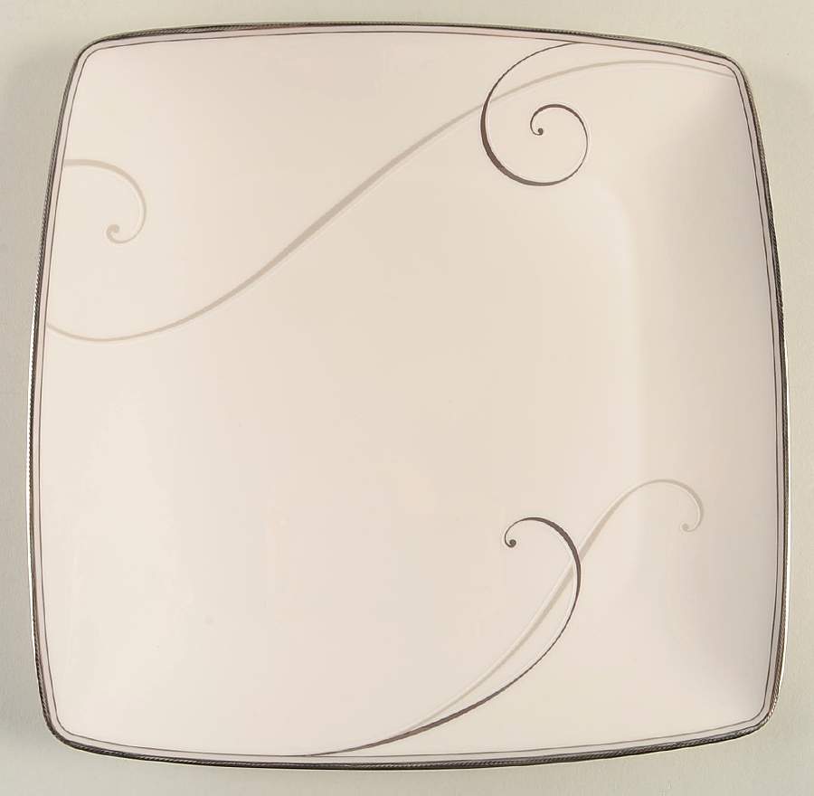Platinum Wave 10" Square Plate by Noritake-1