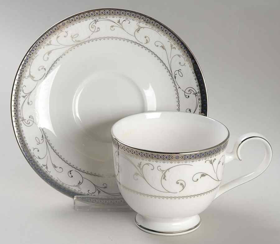 Corinth Footed Cup & Saucer Set by Noritake-1
