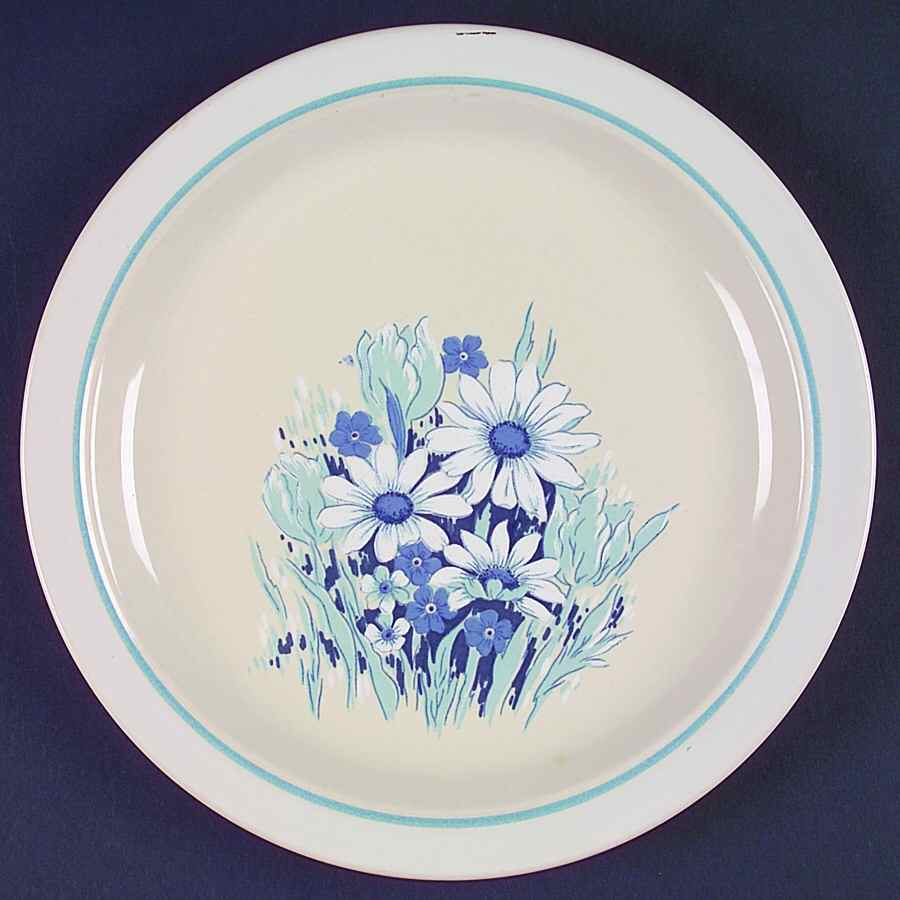Botanical Blue Dinner Plate by Normandy-1