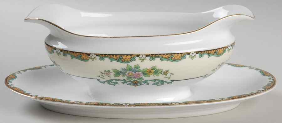 N3160 Gravy Boat with Attached Underplate by Noritake-1
