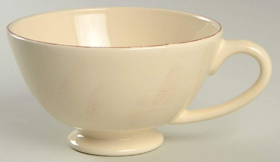 Maintenon Patine Vanilla Cereal Bowl/Cup W/Handle by Niderviller (France)-1
