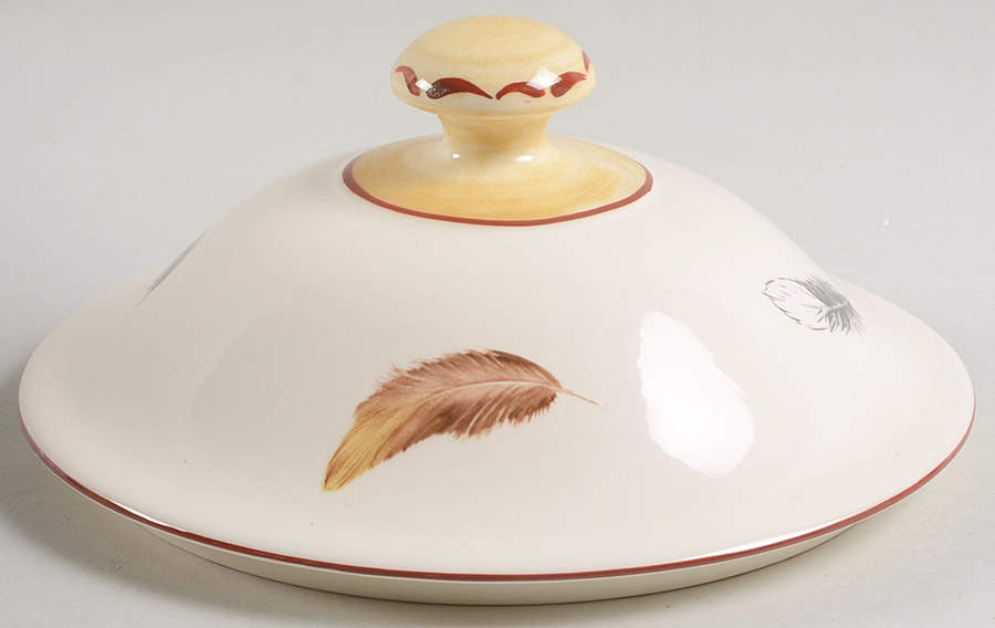 Cour Normandie Golden Straw Lid for Tureen by Niderviller (France)-1