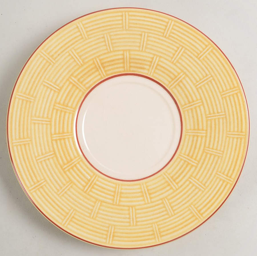 Cour Normandie Golden Straw Saucer for Flat Cup by Niderviller (France)-1