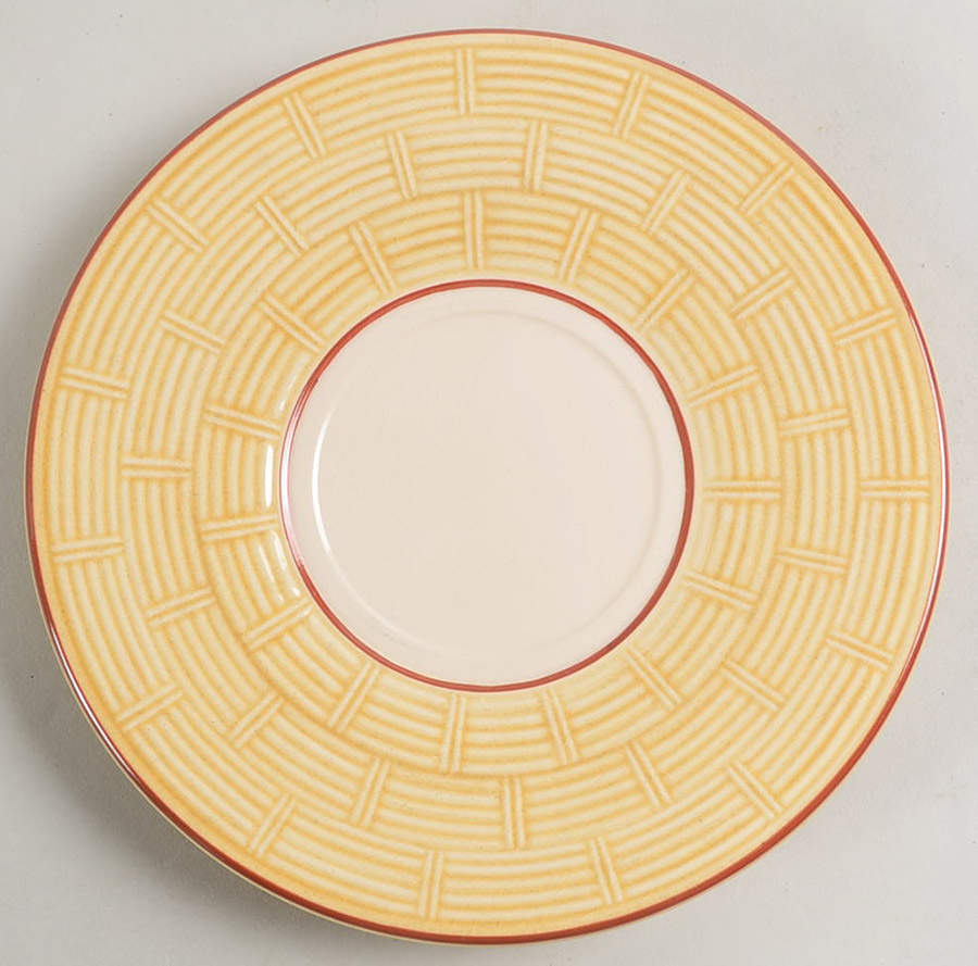Cour Normandie Golden Straw Saucer for Flat Cup by Niderviller (France)-1