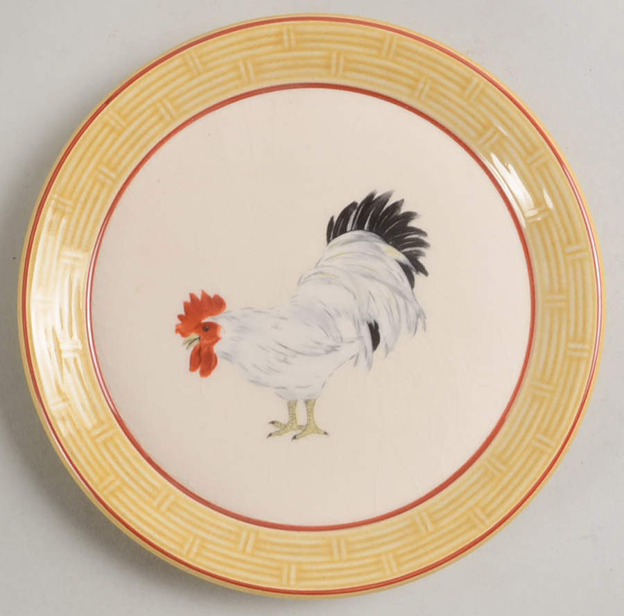 Cour Normandie Golden Straw Canape Plate by Niderviller (France)-1
