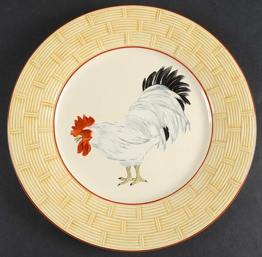 Cour Normandie Golden Straw Dinner Plate by Niderviller (France)-1