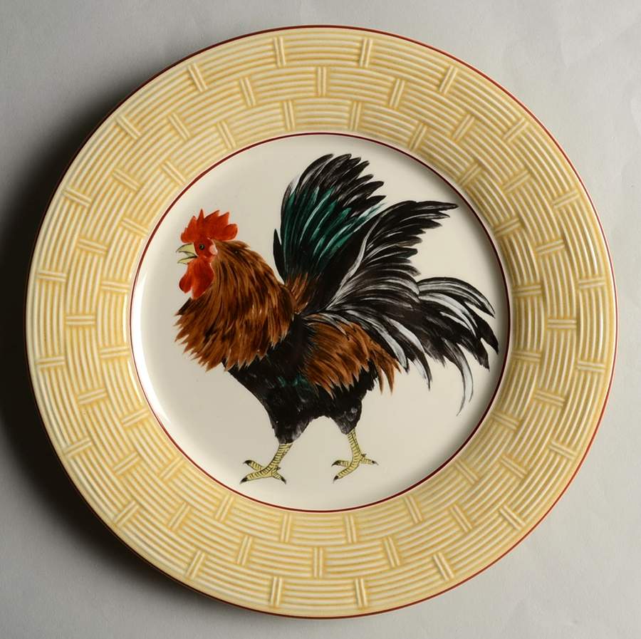 Cour Normandie Golden Straw Dinner Plate by Niderviller (France)-1