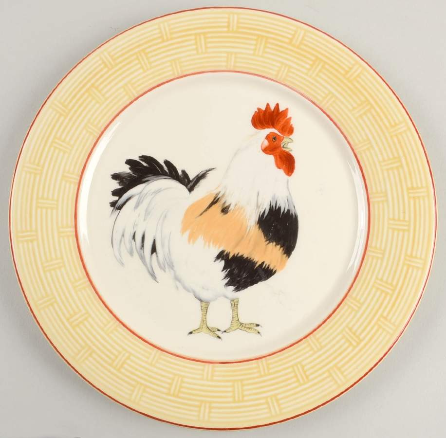 Cour Normandie Golden Straw Salad/Dessert Plate by Niderviller (France)-1