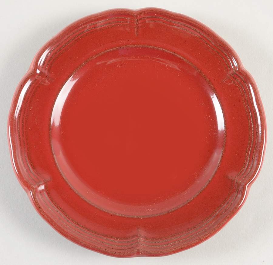 Maintenon Patine Terra Cotta Bread & Butter Plate by Niderviller (France)-1
