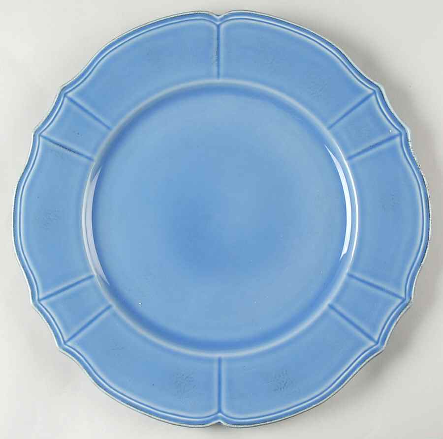 Maintenon Patine Spring Blue Large Chop Plate (Round Platter) by Niderviller (France)-1