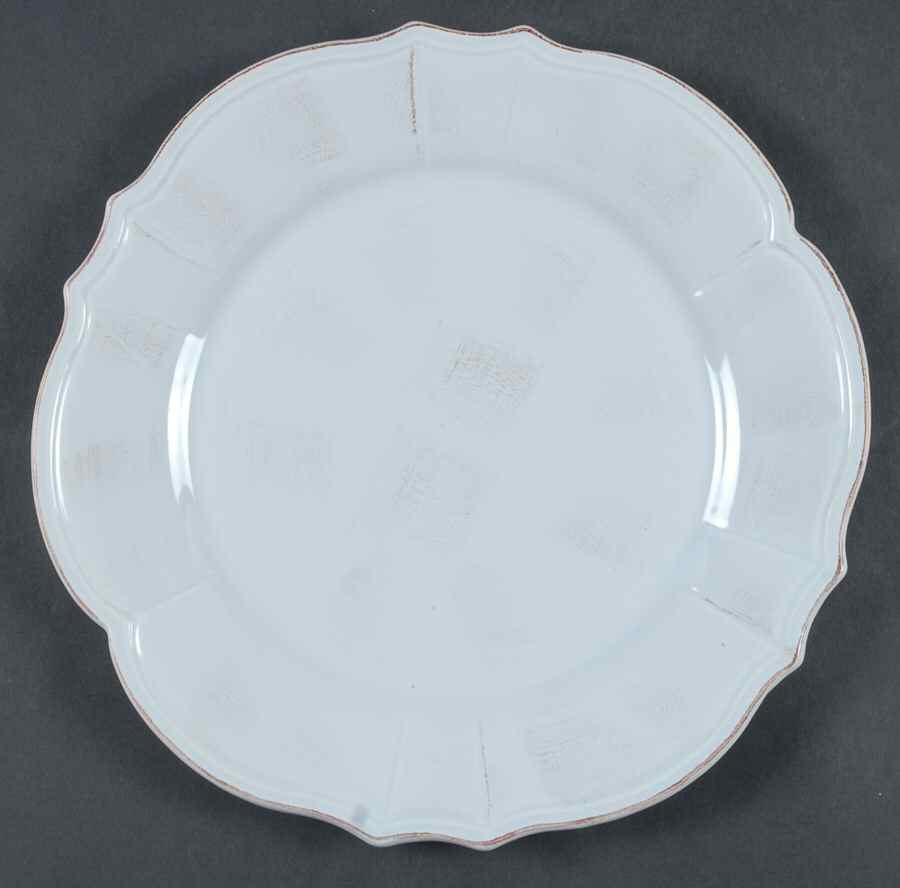 Maintenon Patine Light Blue Dinner Plate by Niderviller (France)-1