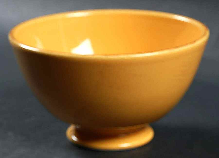 Maintenon Patine Yellow Footed Cereal Bowl by Niderviller (France)-1
