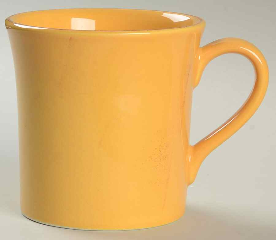 Maintenon Patine Yellow Mug by Niderviller (France)-1