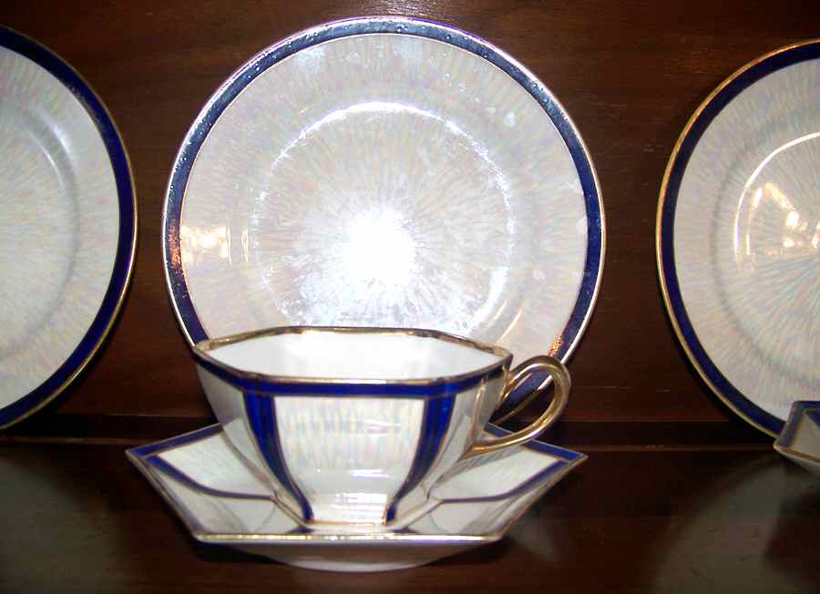 N2558 Cobalt Blue Flat Cup & Saucer Set by Noritake-1