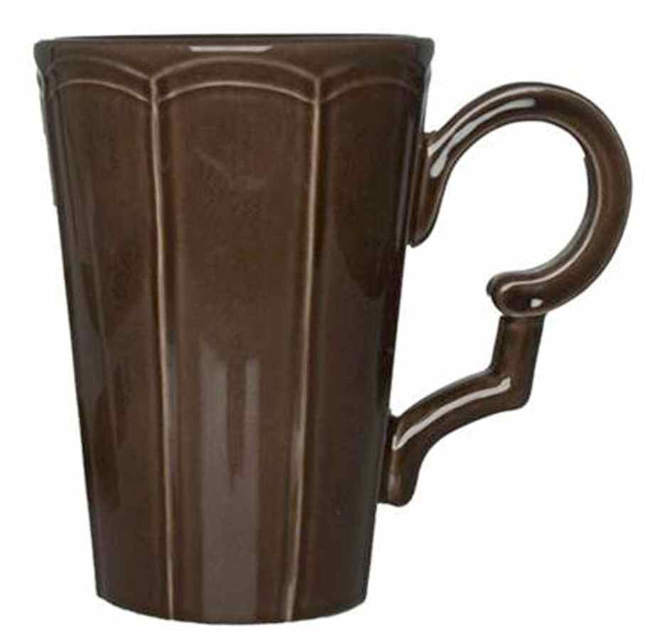 Maintenon Patine Chocolate Large Mug by Niderviller (France)-1