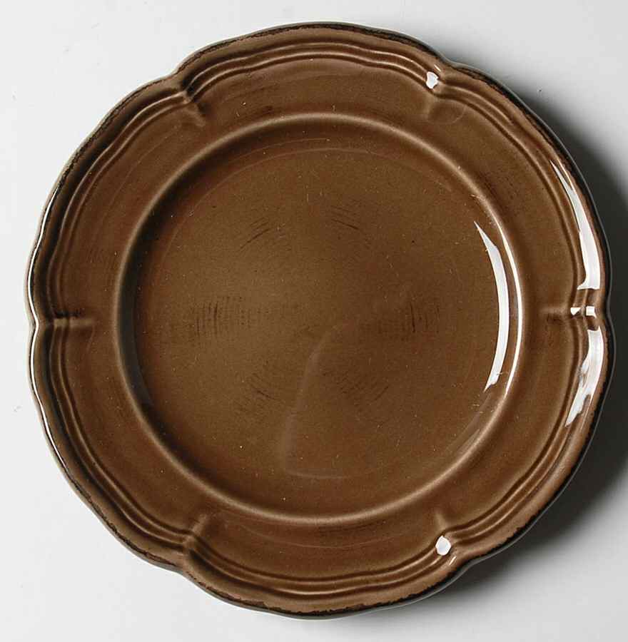 Maintenon Patine Chocolate Bread & Butter Plate by Niderviller (France)-1