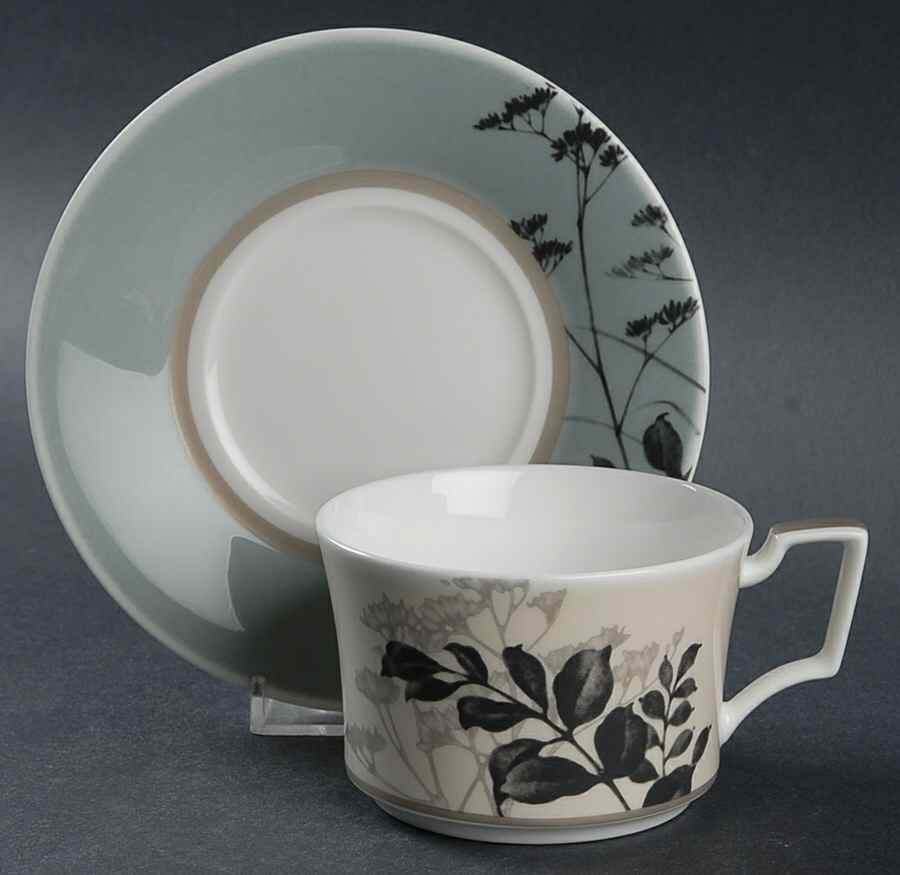 Twilight Meadow Flat Cup & Saucer Set by Noritake-1