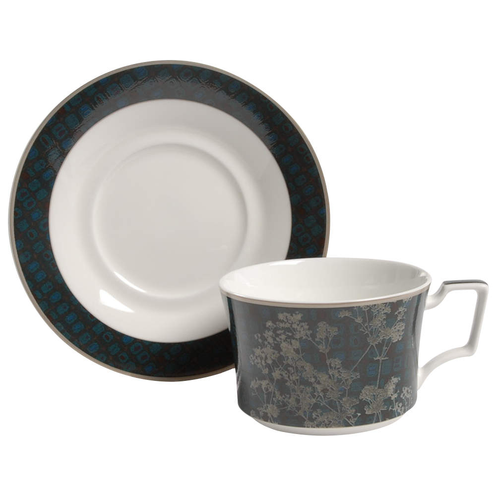 Verdena Flat Cup & Saucer Set by Noritake-1