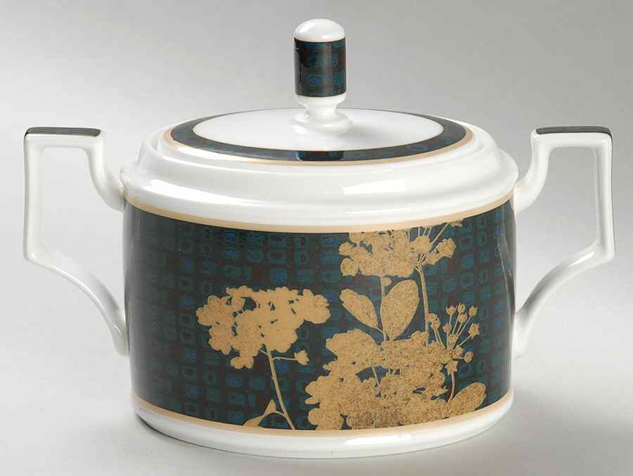 Verdena Gold Sugar Bowl & Lid by Noritake-1