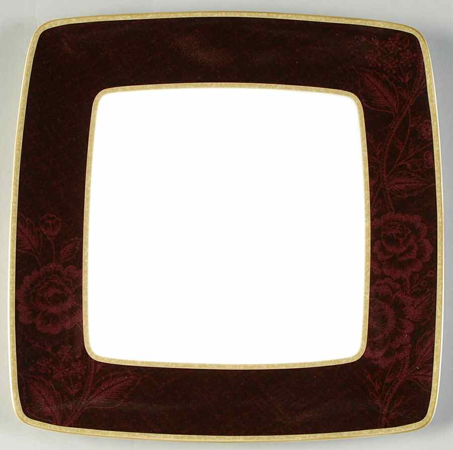 Mahogany Rose Square Dinner Plate by Noritake-1