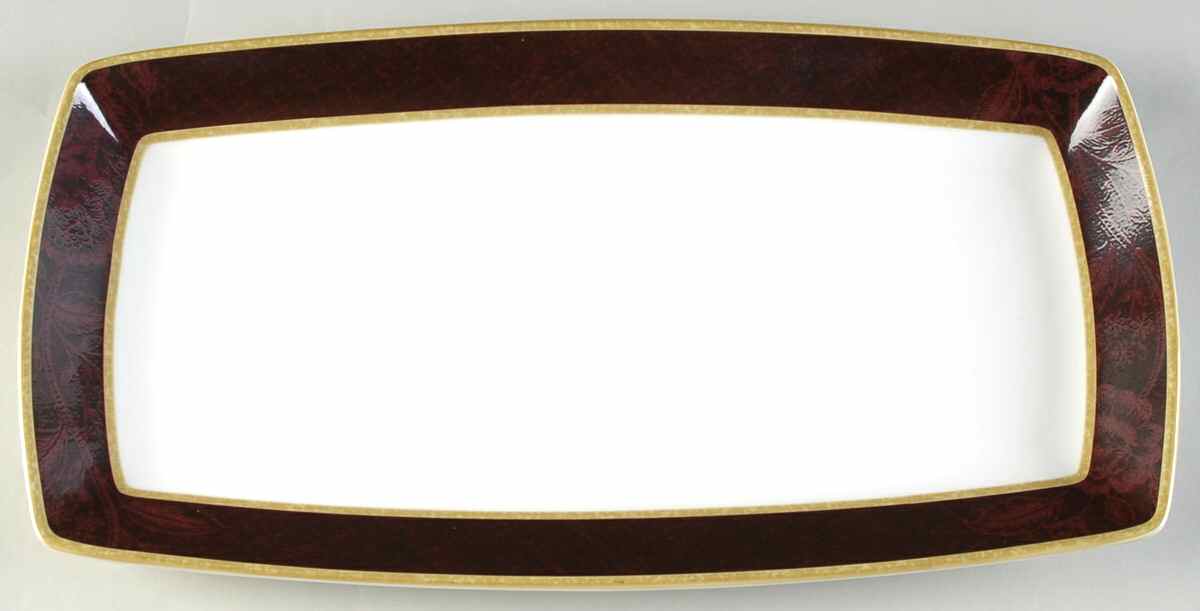Mahogany Rose 14" Rectangular Serving Platter by Noritake-1