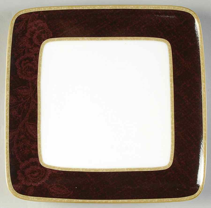 Mahogany Rose Square Salad Plate by Noritake-1
