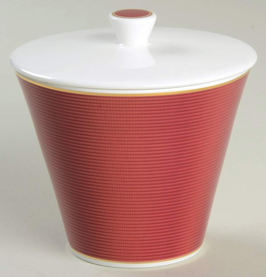 Silk Rouge Sugar Bowl & Lid by Nikko-1
