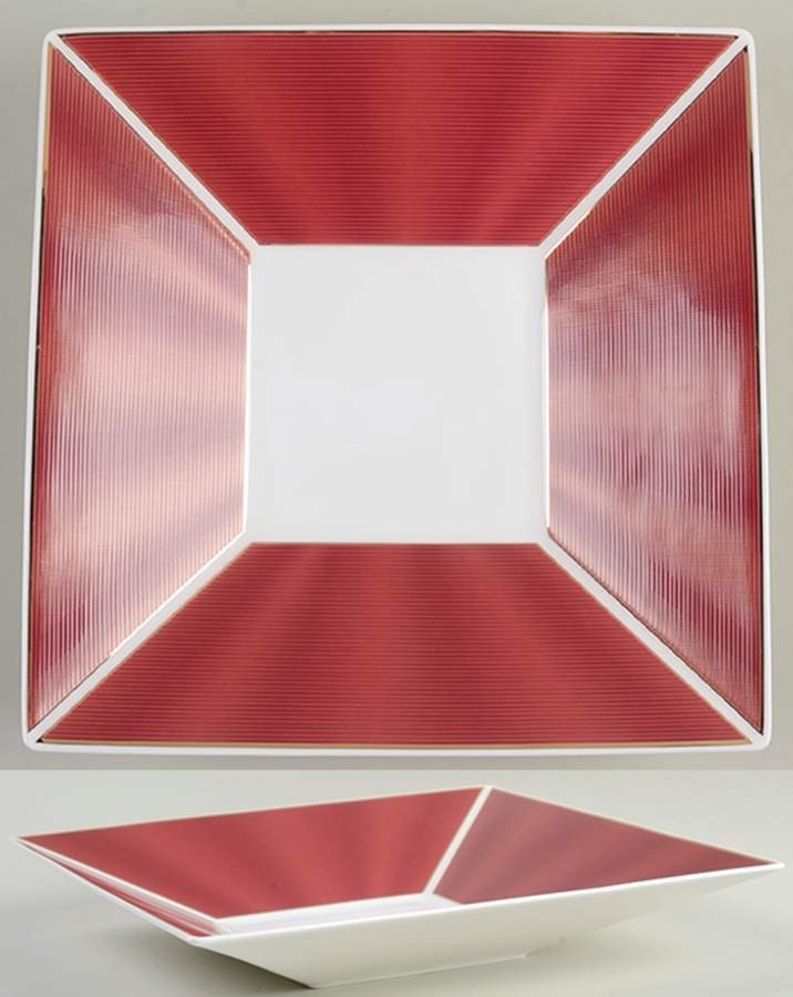 Silk Rouge Square Salad Plate by Nikko-1