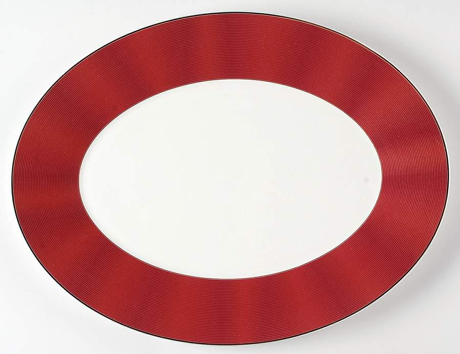 Silk Rouge 15" Oval Serving Platter by Nikko-1