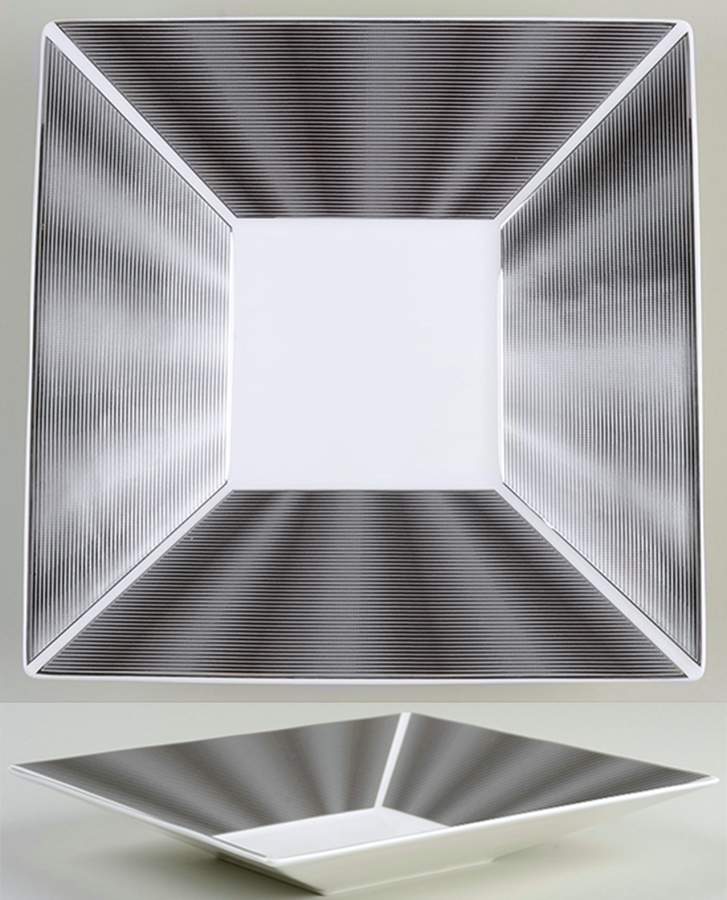 Silk Black Square Salad Plate by Nikko-1