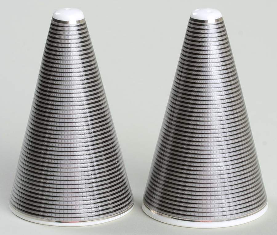 Silk Black Salt & Pepper Set by Nikko-1